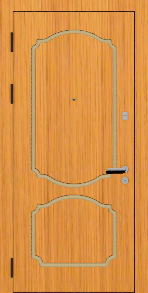 Дверь входная с отделкой шпон дуб рыжий G5
